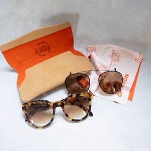 Garrett Leight x Thierry Lasry No. 3 (228) Tortoise Oversized Sunglasses Clip-on
